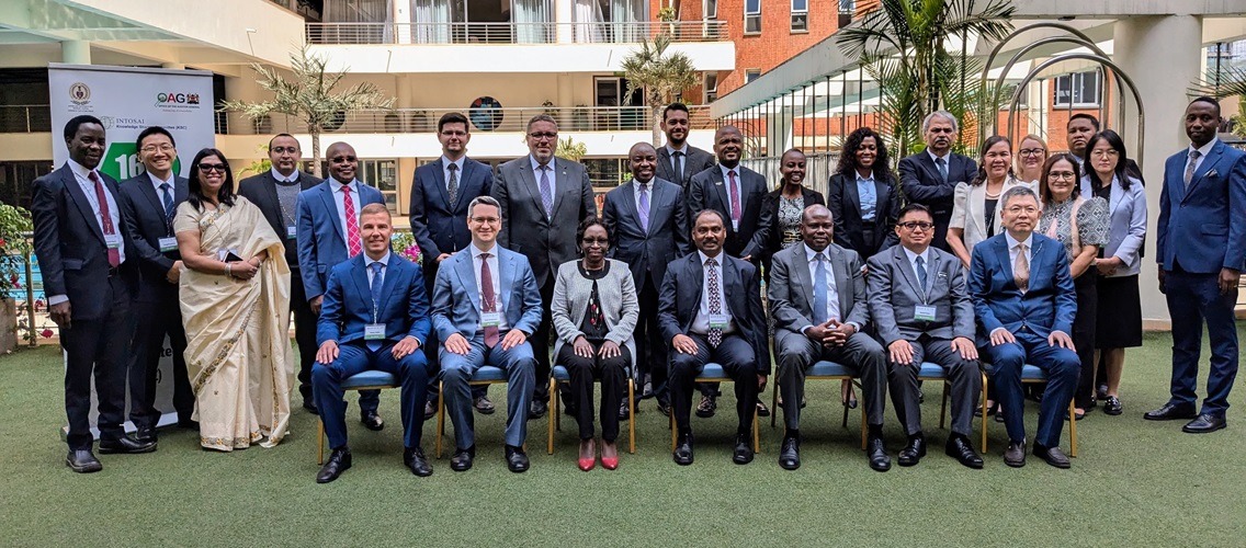 Mr. Girish Chandra Murmu, CAG of India, and delegates during the 16th annual meeting of INTOSAI KSC SC on 14 October 2024, in Nairobi, Kenya